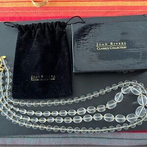 Joan Rivers Double Strand Lucite and Gold Bubble Beaded Necklace